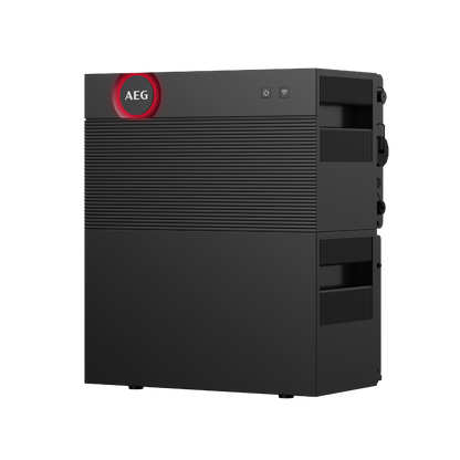 AEG Solarcube Pro 6 kWh thuisbatterij, schuin van links