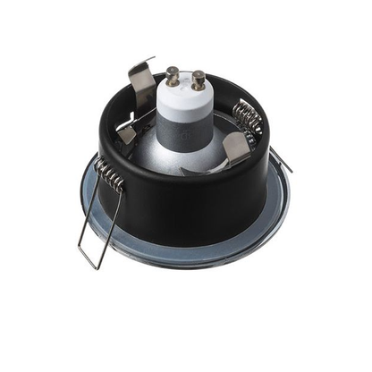 Badkamer inbouwspot - IP65 - Rond 81 mm - Mat zwart - niet kantelbaar