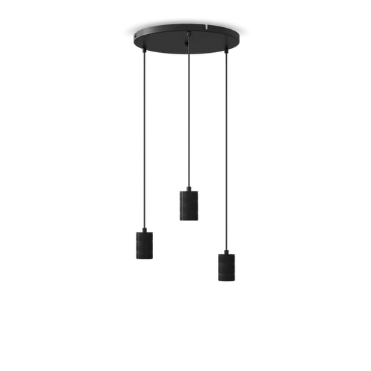Calex Hanglamp Rond - 3x E27 - 40cm - Zwart