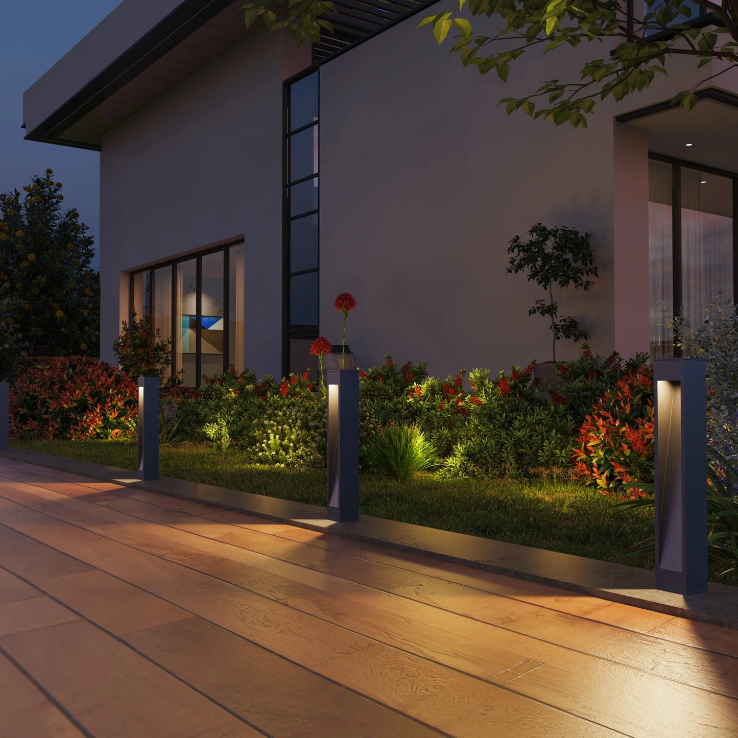 Calex Ivrea Solar Tuinpaal Zwart – Slimme LED Buitenlamp 56 cm – productafbeelding 6