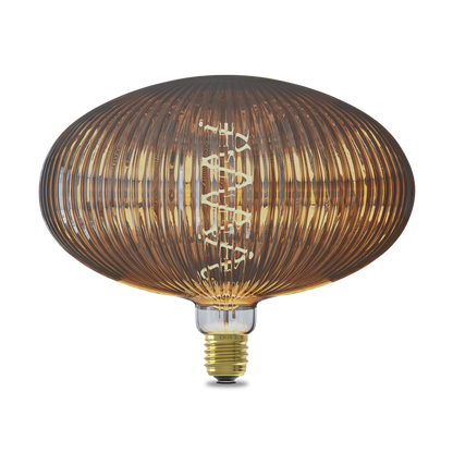 Calex Lille Smokey E27 filamentlamp met ingeschakeld warm licht