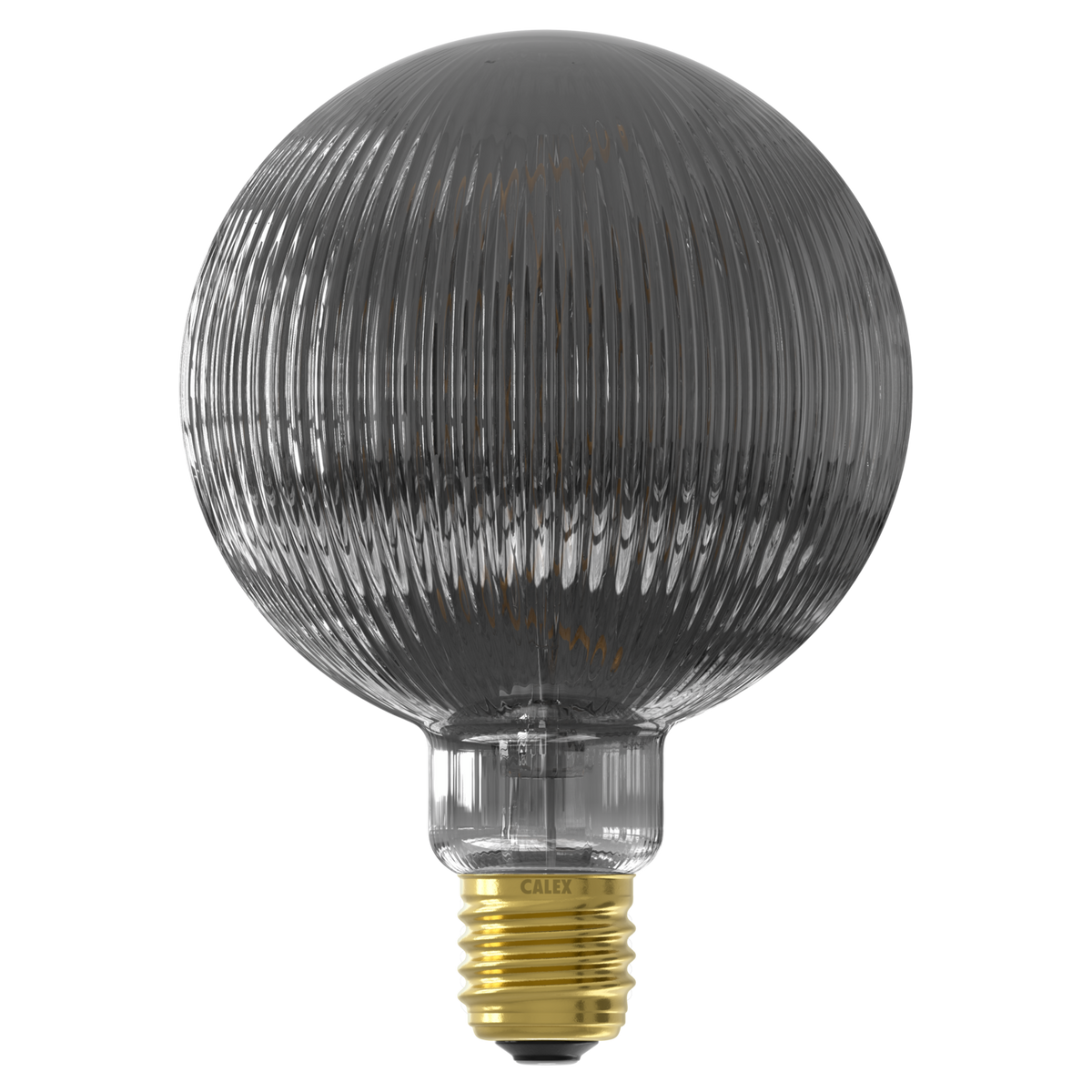 Calex Nantes Smokey E27 filamentlamp van geribbeld rookglas, uitgeschakeld