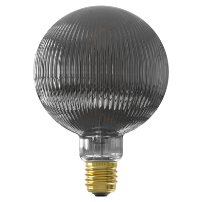 Calex Nantes Smokey E27 filamentlamp van geribbeld rookglas, uitgeschakeld