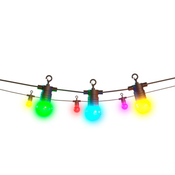 Calex Smart Outdoor Party String - Tuinverlichting RGB en Warm Wit Licht – productafbeelding 2