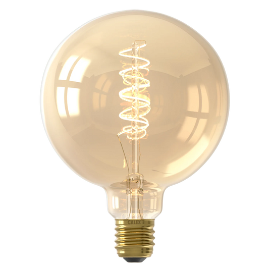 Calex LED Filament Lamp G125 E27 Gold – 3.8W Dimbaar | Sfeervolle designlamp