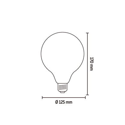 Calex LED Filament Lamp G125 E27 Gold – 3.8W Dimbaar | Sfeervolle designlamp