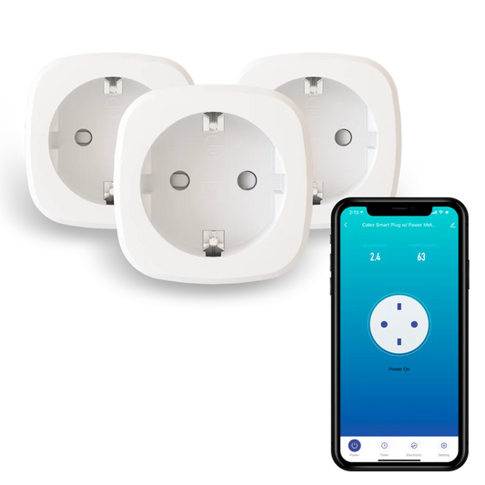 Calex Slimme Stekker - Smart Plug met Energiemeter - 3 pack