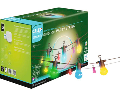 Calex Smart Outdoor Party String - Tuinverlichting RGB en Warm Wit Licht