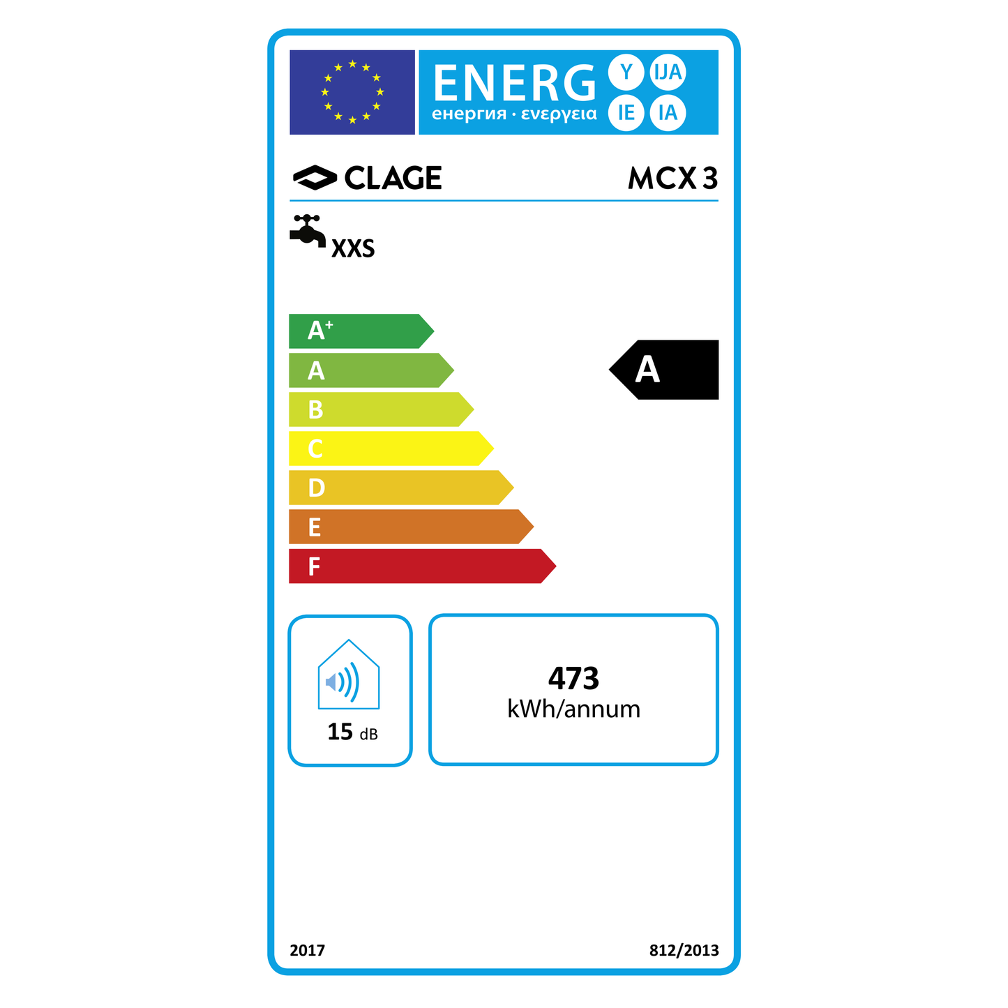 Clage MCX3 Doorstroomverwarmer - 3,5 kW, 230 V