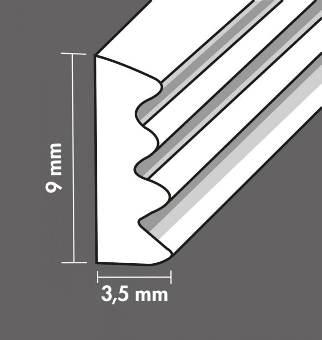 Tochtstrip E-profiel Voor 1-3 Mm Naden - Duurzame EPDM Tochtstopper 2 X 3 Meter