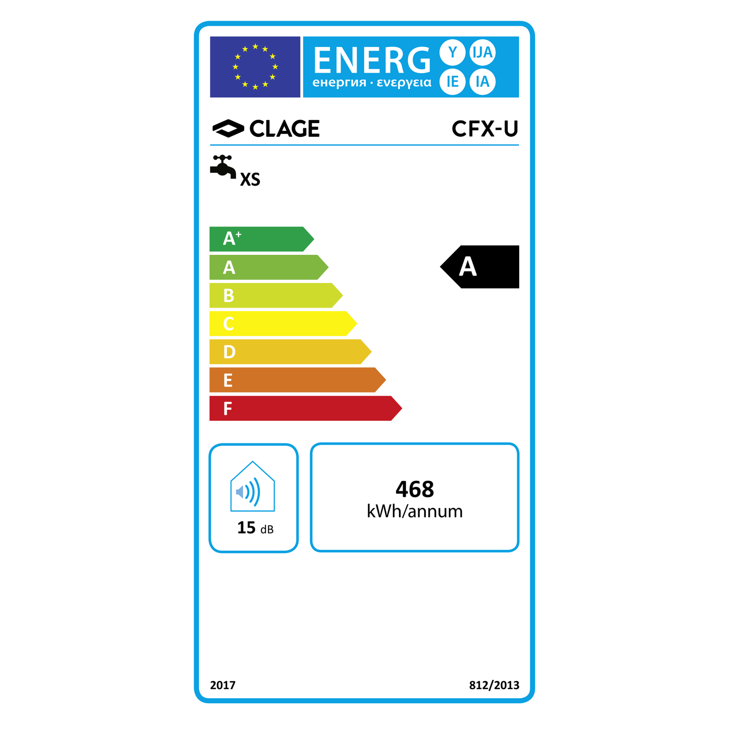 Clage CFX-U Doorstroomverwarmer - 11/13,5 kW, 400 V
