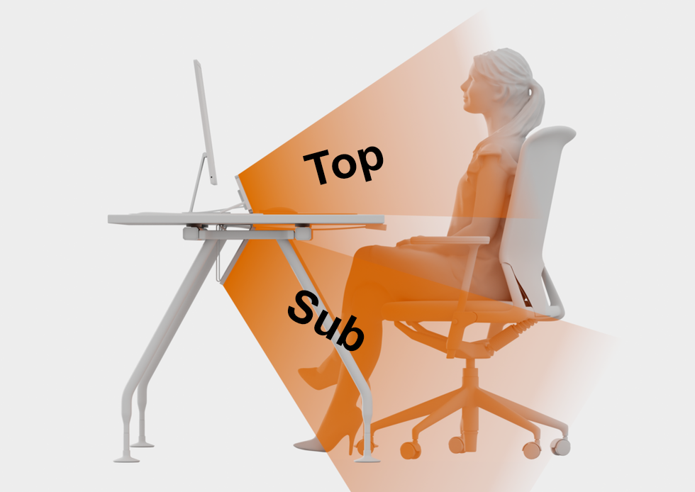 Etherma Lava Desk Sub 90W Bureauverwarming- Zwart/Wit - Infraroodverwarming Voor Onder Het Bureau