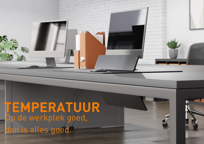 Etherma Lava Desk Sub 90W Bureauverwarming- Zwart/Wit - Infraroodverwarming Voor Onder Het Bureau