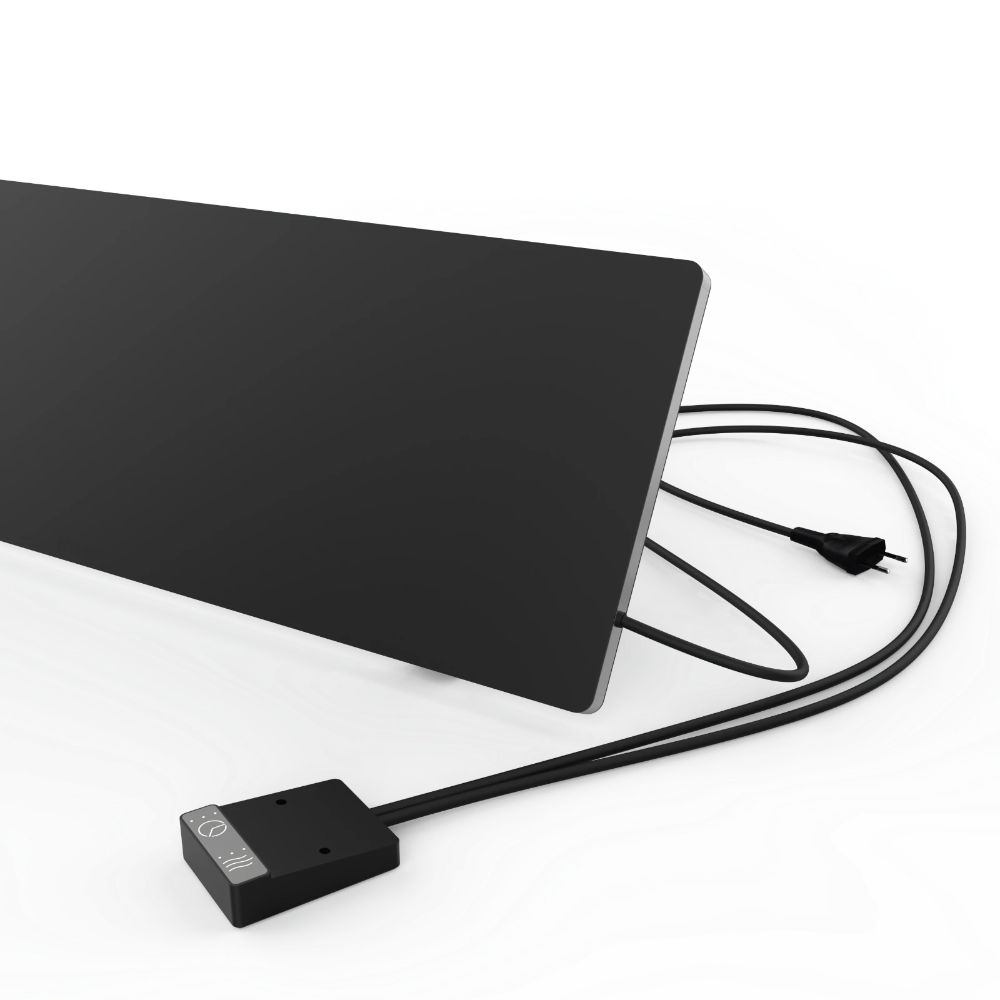 Etherma Lava Desk Sub 90W Bureauverwarming- Zwart/Wit - Infraroodverwarming Voor Onder Het Bureau