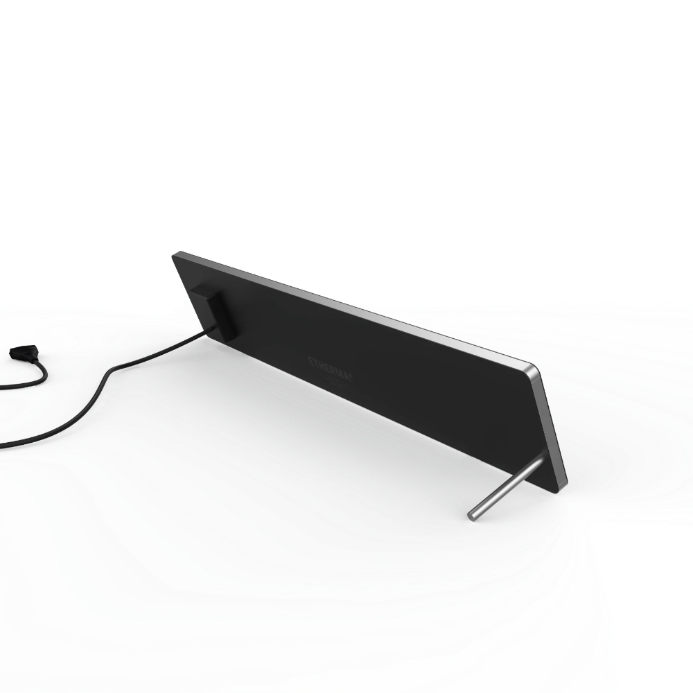 Etherma Lava Desk Top 50W Bureauverwarming- Zwart/Wit - Infraroodverwarming Voor Op Het Bureau