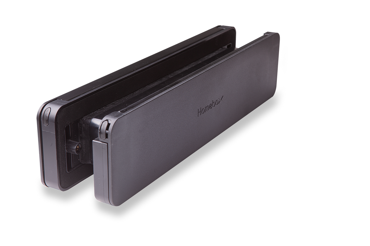 Homebox zwart aluminium buitenklep met zwarte binnenklep