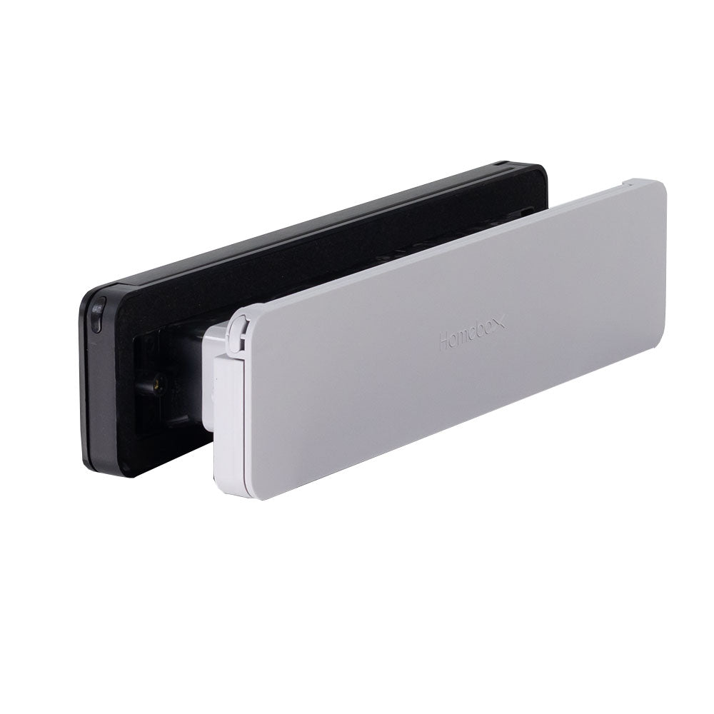 Homebox zwart aluminium buitenklep met grijze binnenklep