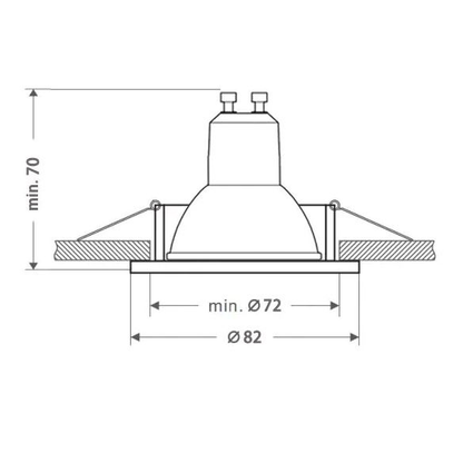 Inbouwspot Costa - Kantelbaar - Rond  82 mm - Wit – productafbeelding 2