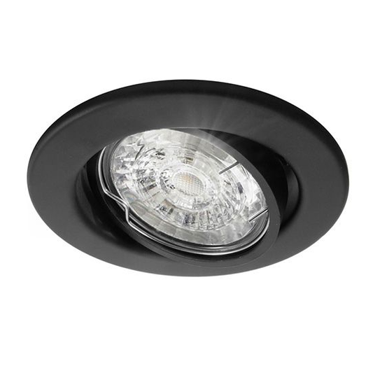 Inbouwspot Lucca - Kantelbaar - Rond  81 mm - Mat zwart