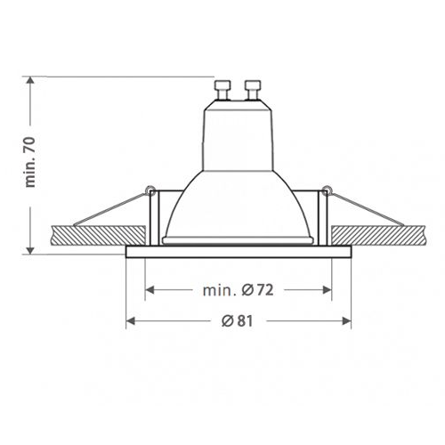 Inbouwspot Lucca - Kantelbaar - Rond  81 mm - Mat zwart – productafbeelding 2