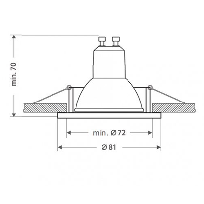 Inbouwspot Lucca - Kantelbaar - Rond  81 mm - Mat zwart – productafbeelding 2