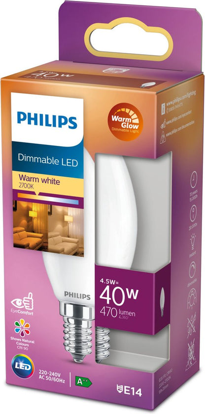 Philips Classic LED Kaarslamp 40W E14 Warm Wit – productafbeelding 2