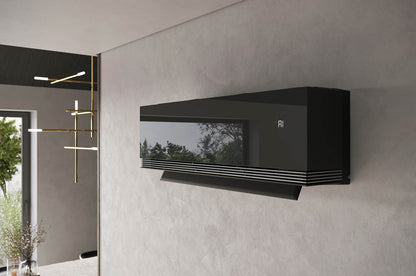LG ARTCOOL AI Air Mirror zwarte design airco met spiegelglas front