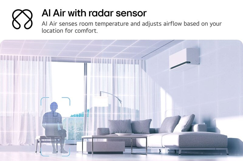 LG H09S1PA AI Air met radarsensor en automatische luchtstroom