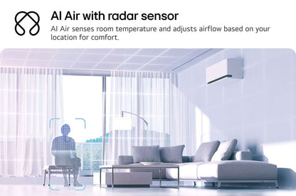 LG H09S1PA AI Air met radarsensor en automatische luchtstroom