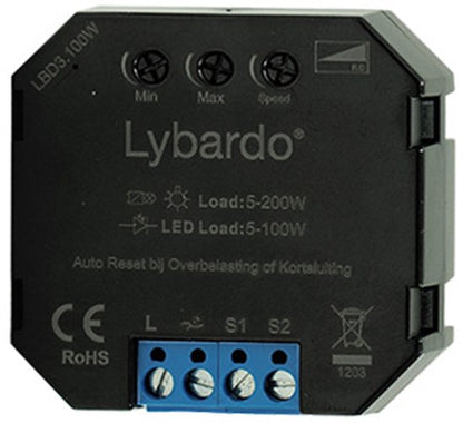 Lybardo LED pulsdimmer 5-100 watt | Universeel | Inbouw – productafbeelding 2