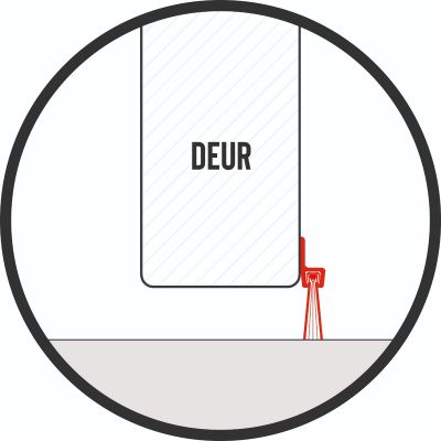 Mac Lean Tochtprofiel Binnendeur Zelfklevend Wit met borstel 42mm 1m¹