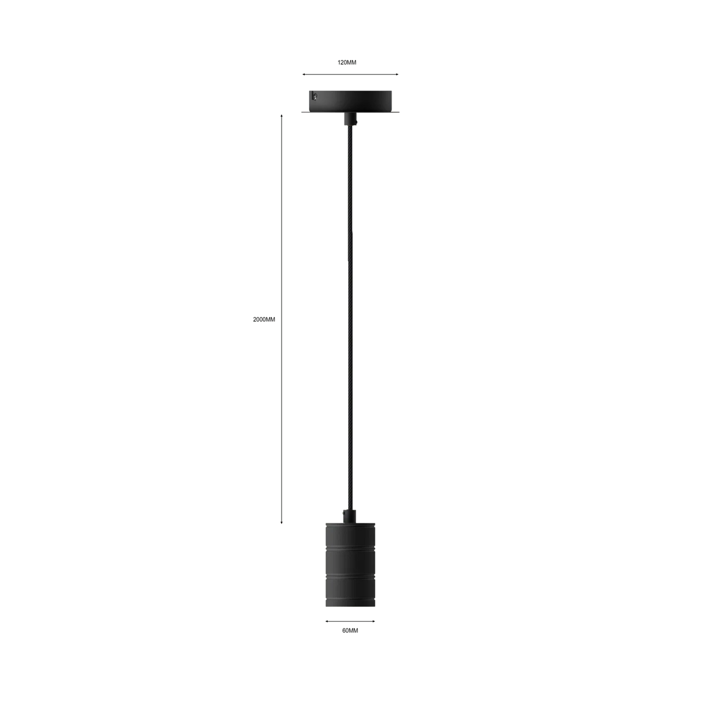 Retro hanglamp in het zwart Calex