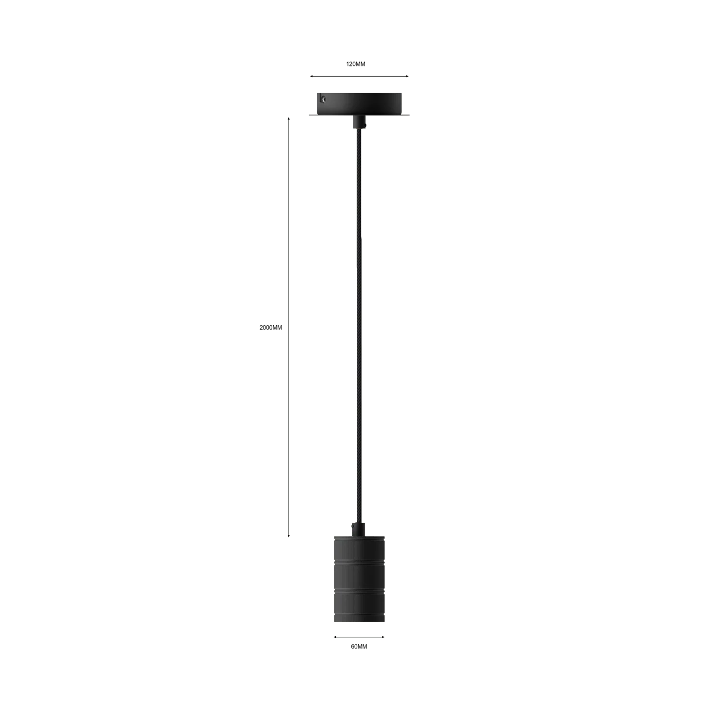 Retro hanglamp in het zwart Calex