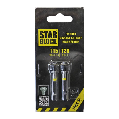 Starblock magnetisch bit T15 en T20