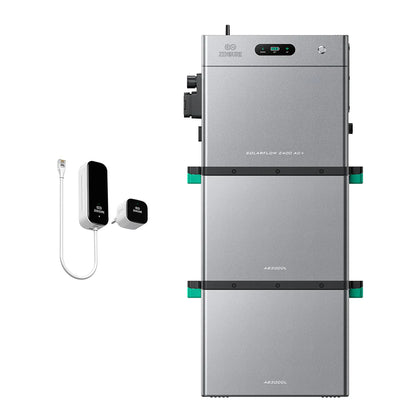 Zendure SolarFlow 2400 AC+ met twee AB3000L batterijmodules en P1-meter, totaal 8,16 kWh