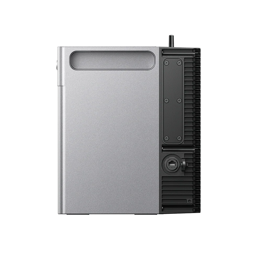 Zijaanzicht van de Zendure SolarFlow 2400 AC+ met ventilatierooster