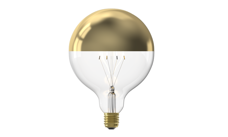 Black & Gold Calex LED Globe Goud G125