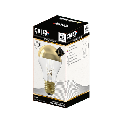 Black & Gold Calex LED Goud Standaard
