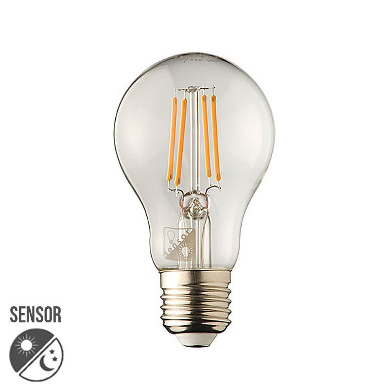 Sensor lamp | 2 watt | 2100K extra warm wit | E27 | LED lamp met dag en nacht sensor | Lybardo