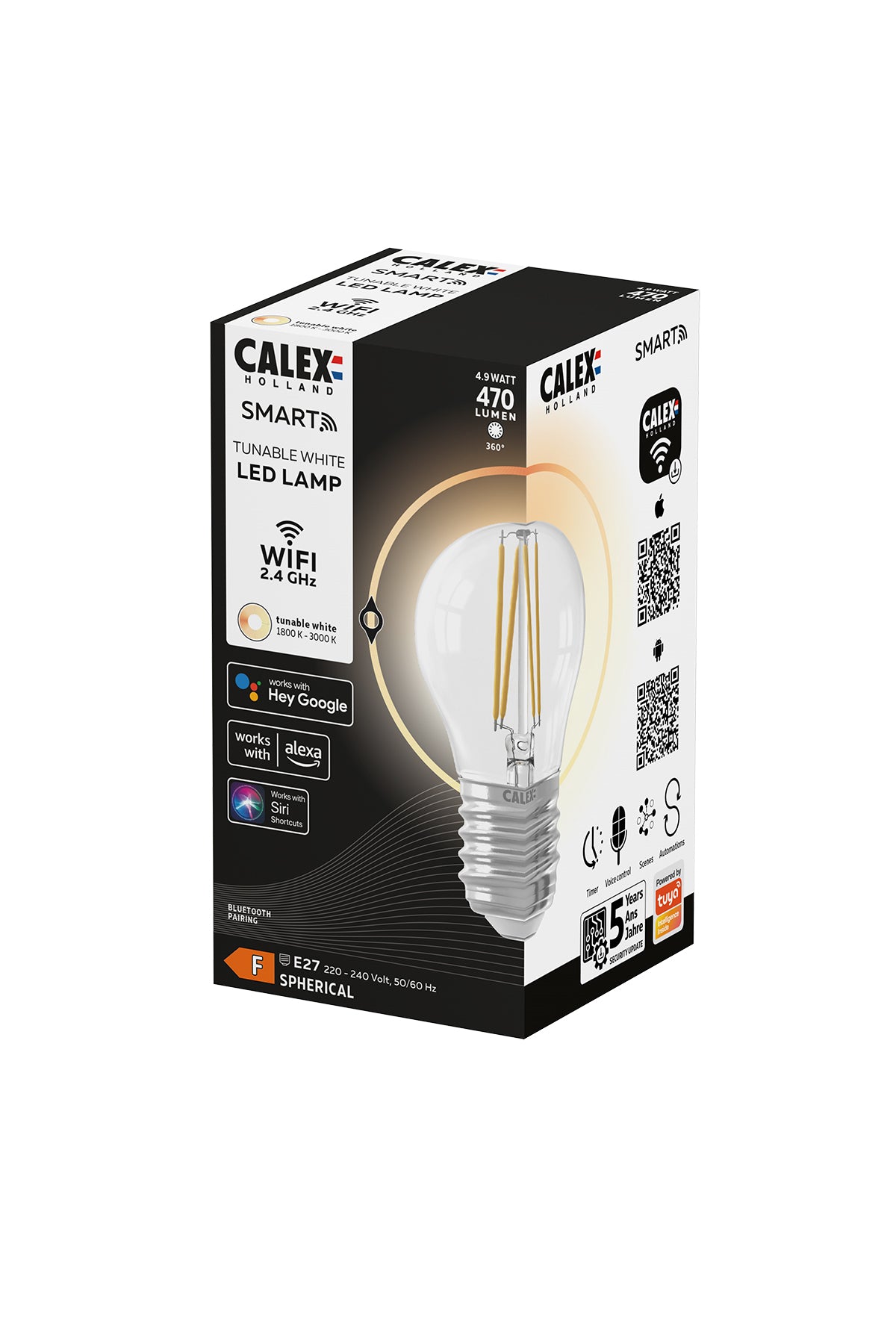 Helder Smart serie Calex LED kogellamp