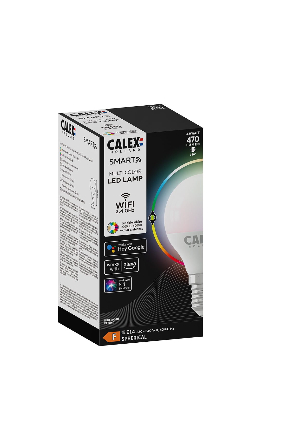 Mat Smart serie Calex Kogellamp RGB