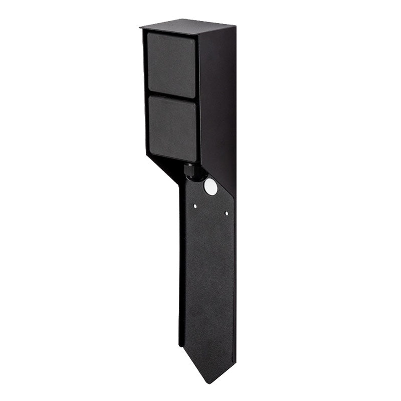 Buitenstopcontact met grondpin | IP44 | 2 stopcontacten | Mat zwart