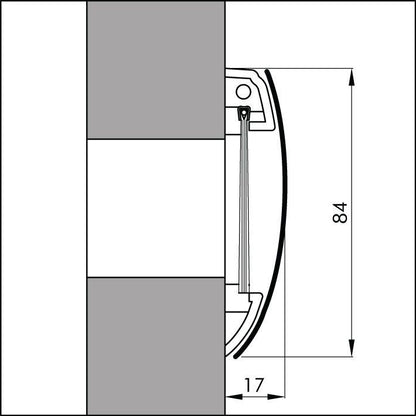 afmetingen brievenbusklep inox 