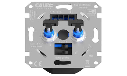 Calex LED Inbouwdimmer enkel of dubbel - fase afsnijding - universeel