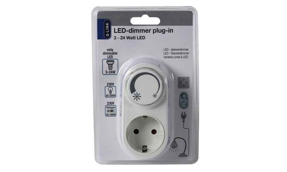 Q-Link Stekkerdimmer halogeen/LED 3-24W