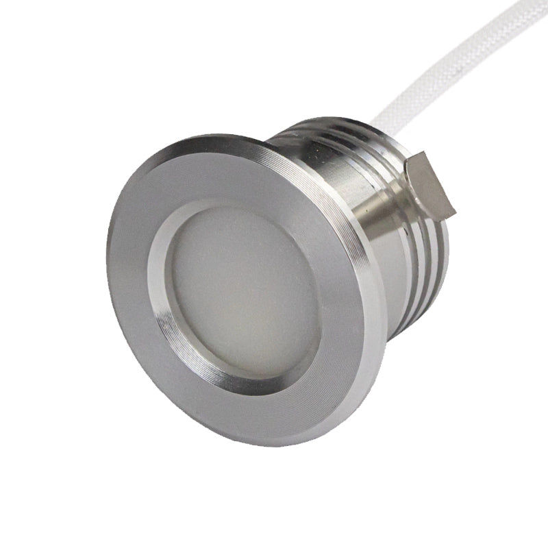 LED mini inbouwspot | 3.4 watt dimbaar | 2700K warm wit | Ø 37 mm | IP44 | Zilver