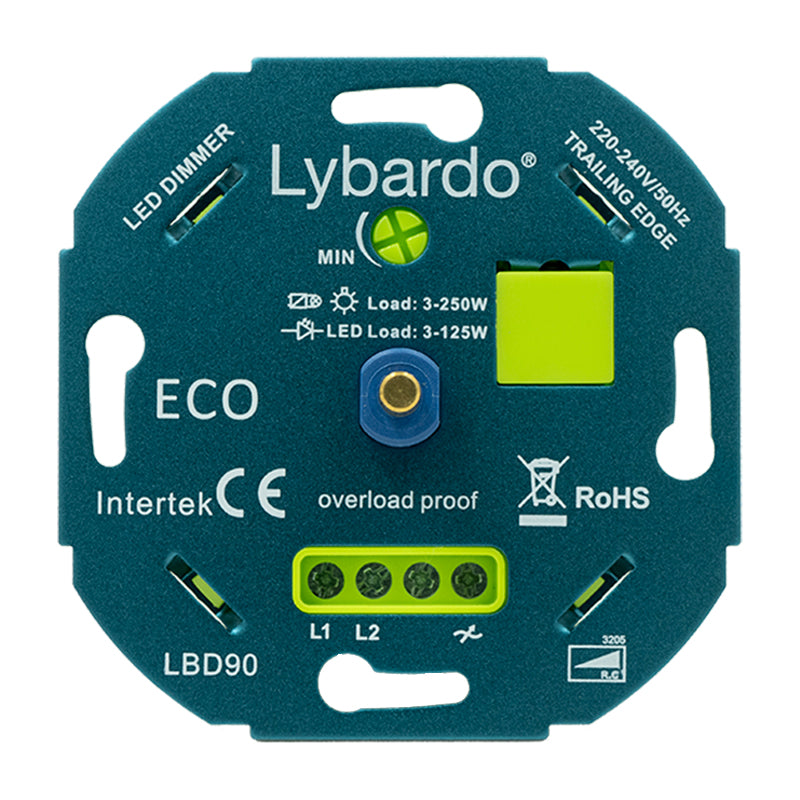 LED dimmer Lybardo Eco 3-125 watt | Universeel | Inbouw | Fase afsnijding