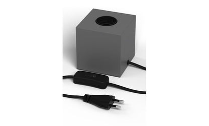 CALEX LED Tafellamp - Tafelverlichting - Raho - E27 Fitting - Vierkant - Betongrijs - Kunststof