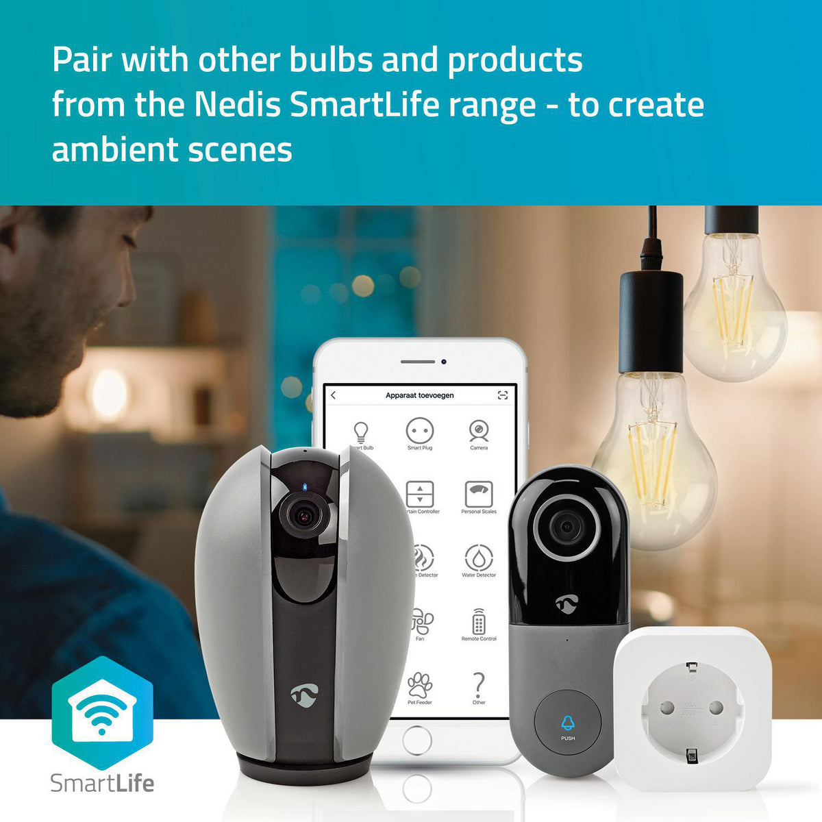 Helder Smart serie Nedis LED filament
