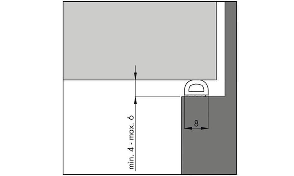 Tochtband ELLEN D  zelfklevend 4 tot 6 mm (grote kier)